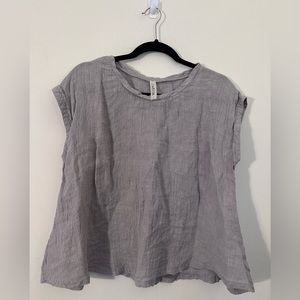 100% Linen CUBISM Los Angeles Top